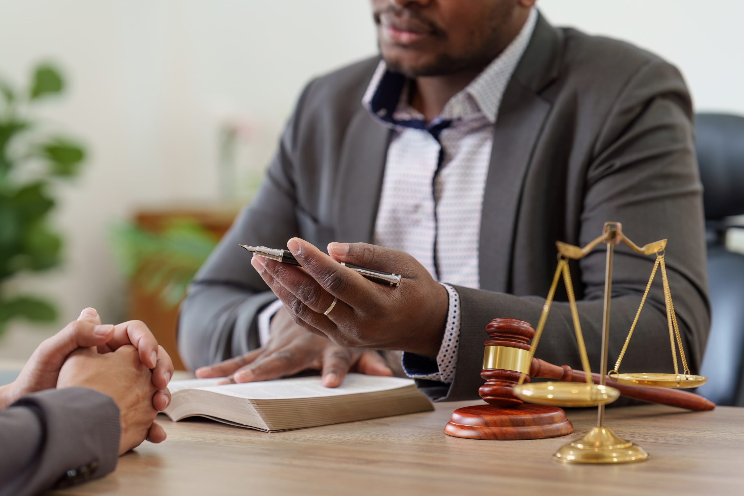 man at a court setting